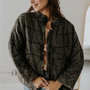 Free People Dolman Quilted Knit Jacket